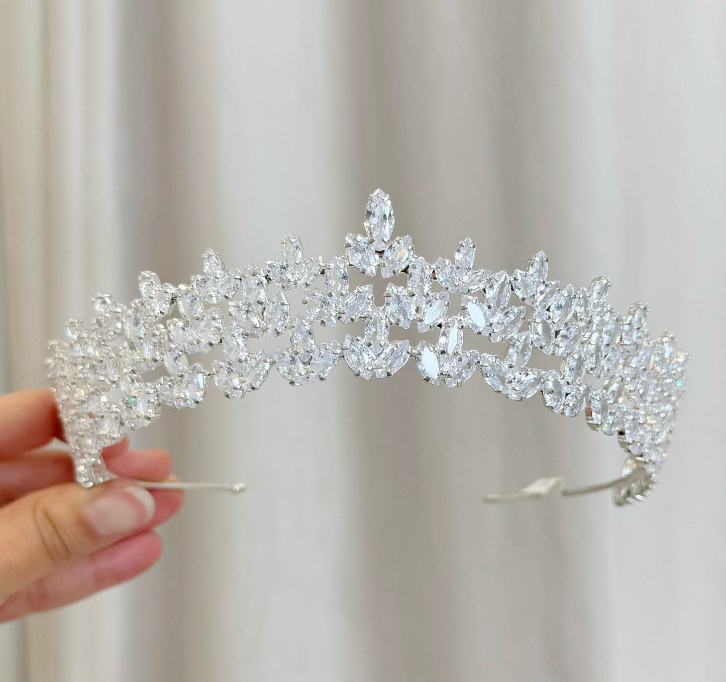 diadème blanc zircone