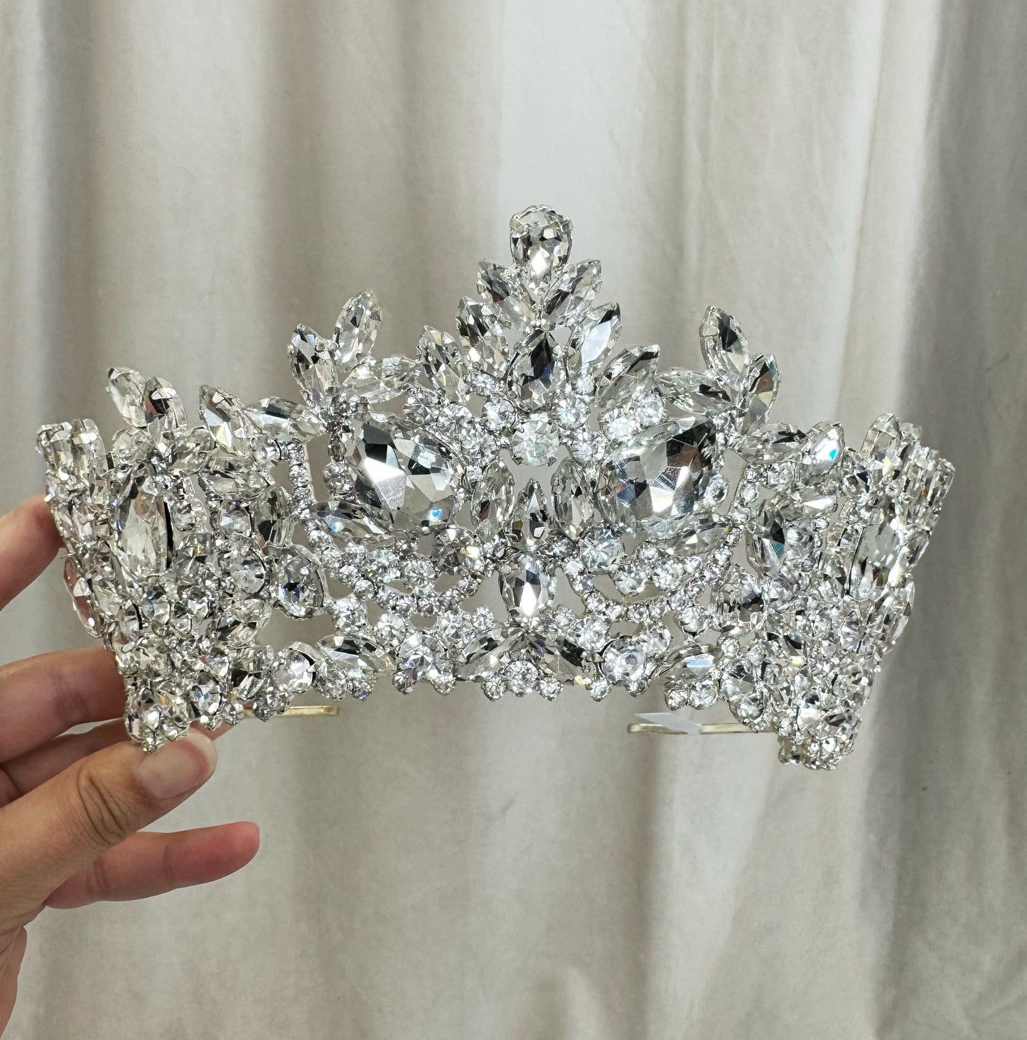 Diadème blanc cristal
