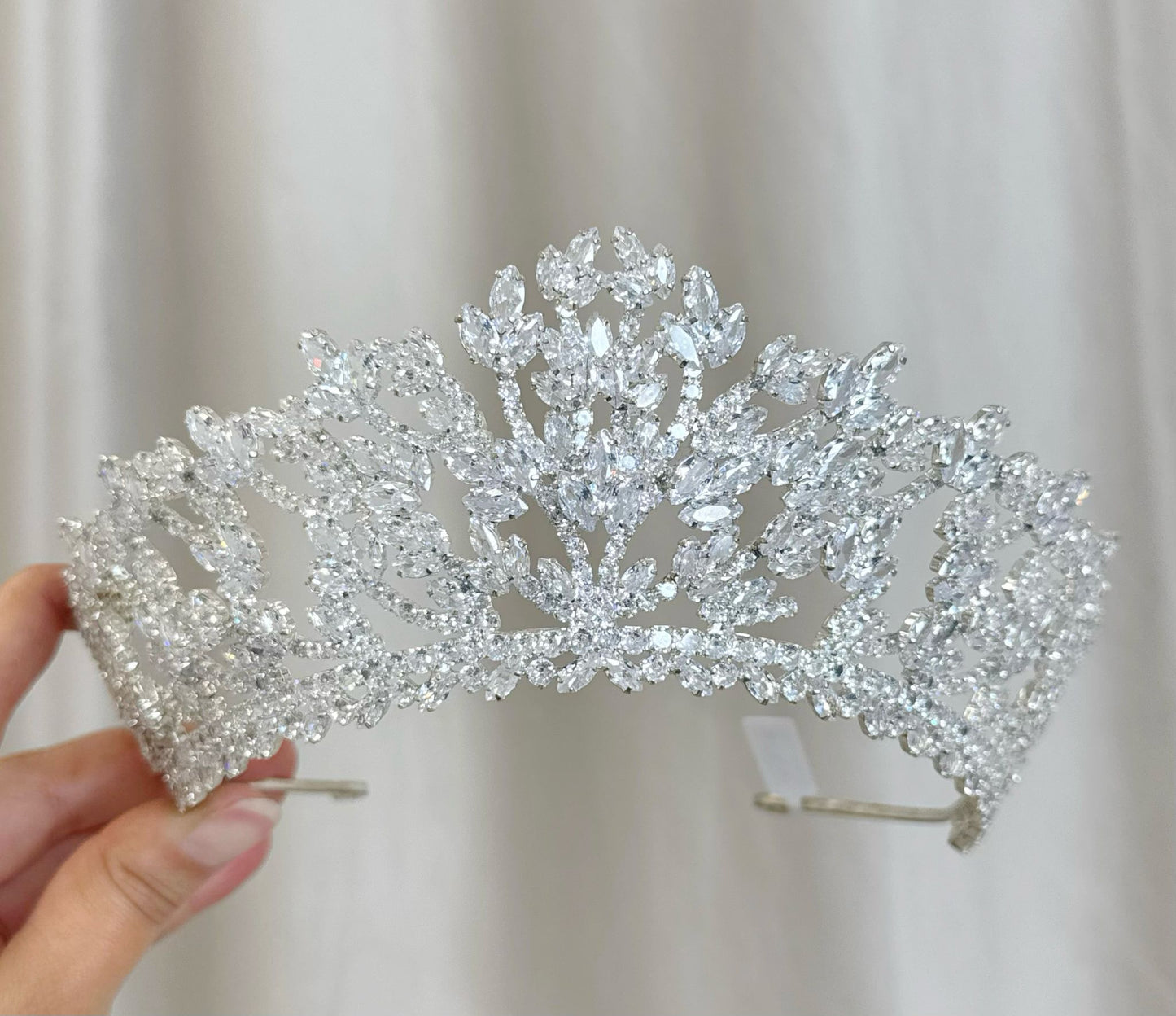 Diadème blanc zircone