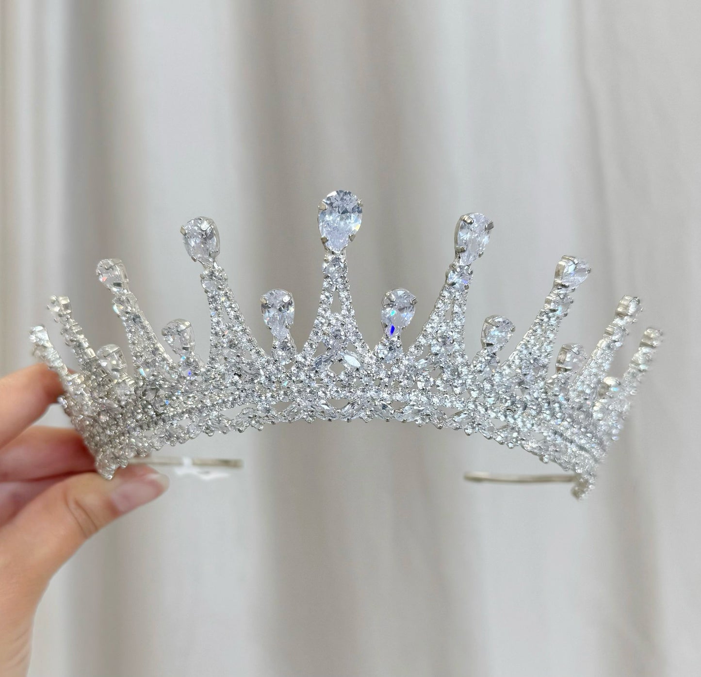 Diadème blanc zircone