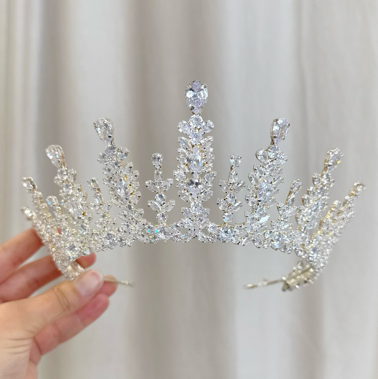 Diadème blanc zircone