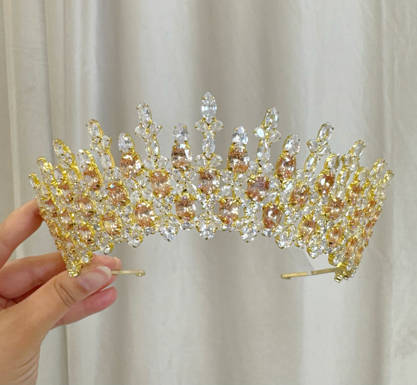 Diadème blanc zircone