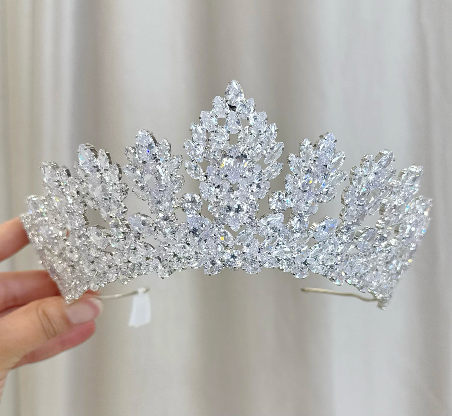 Diadème blanc zircone