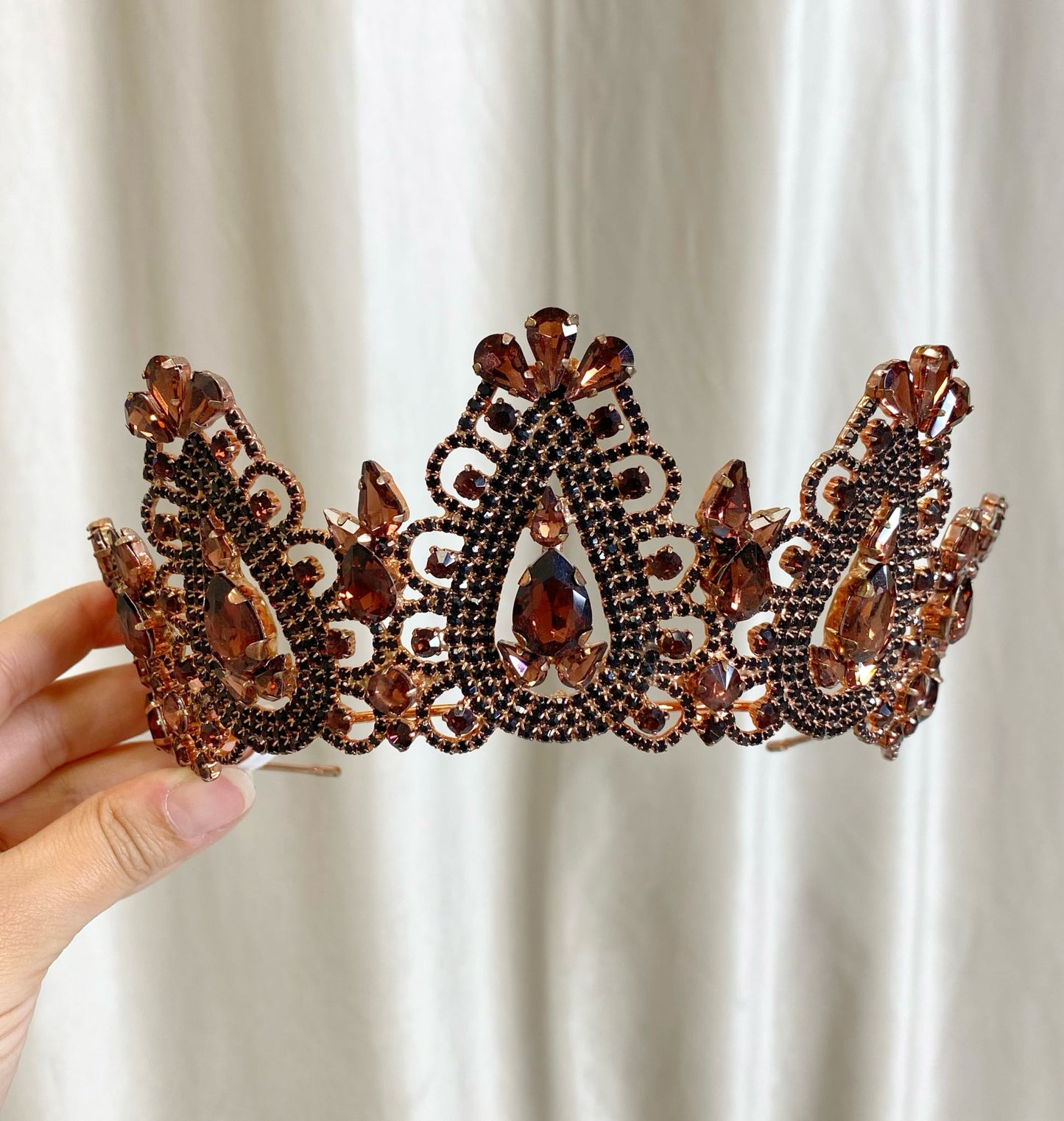 Diadème marron cuivre