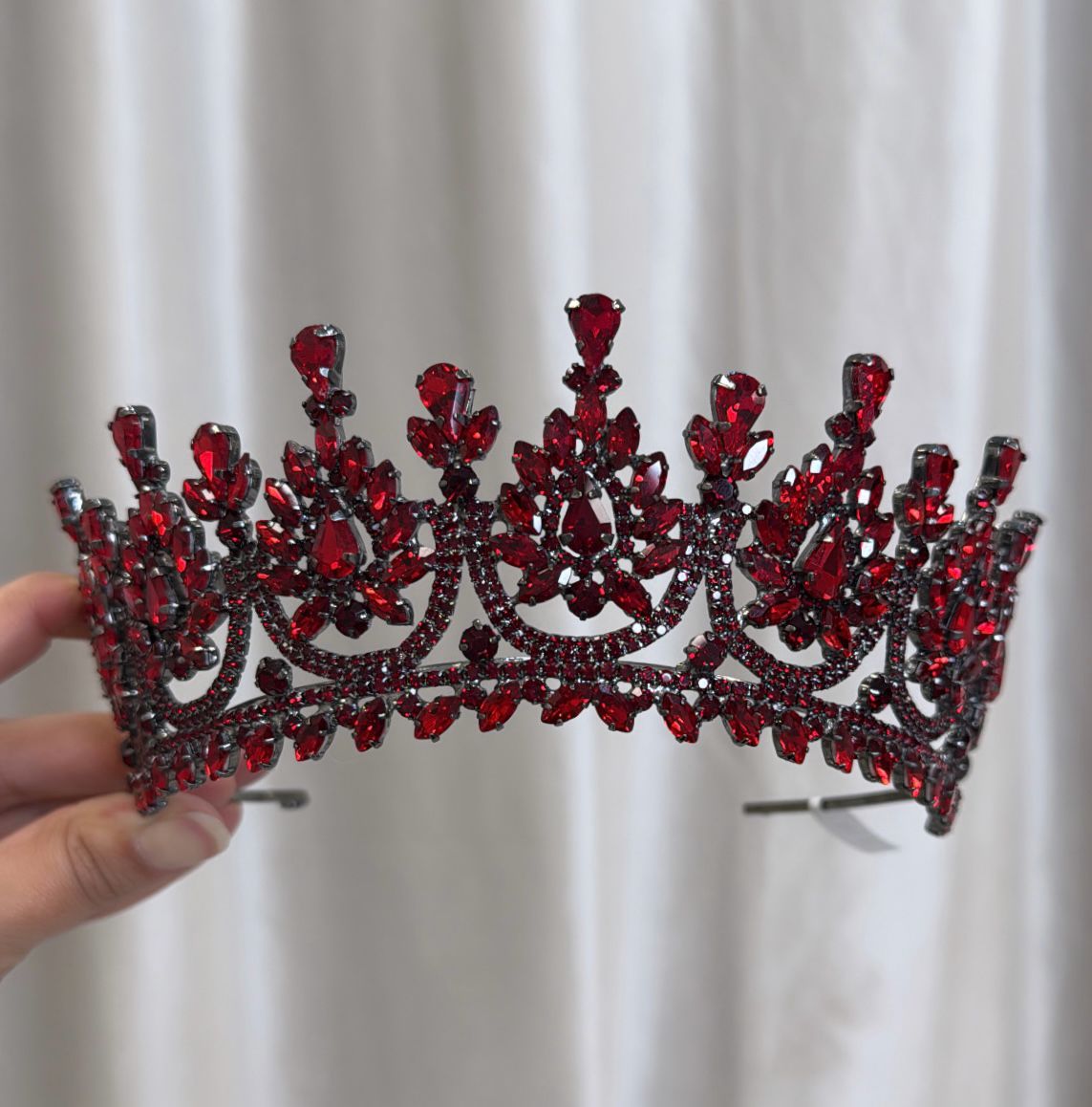 Diadème rouge/bordeaux