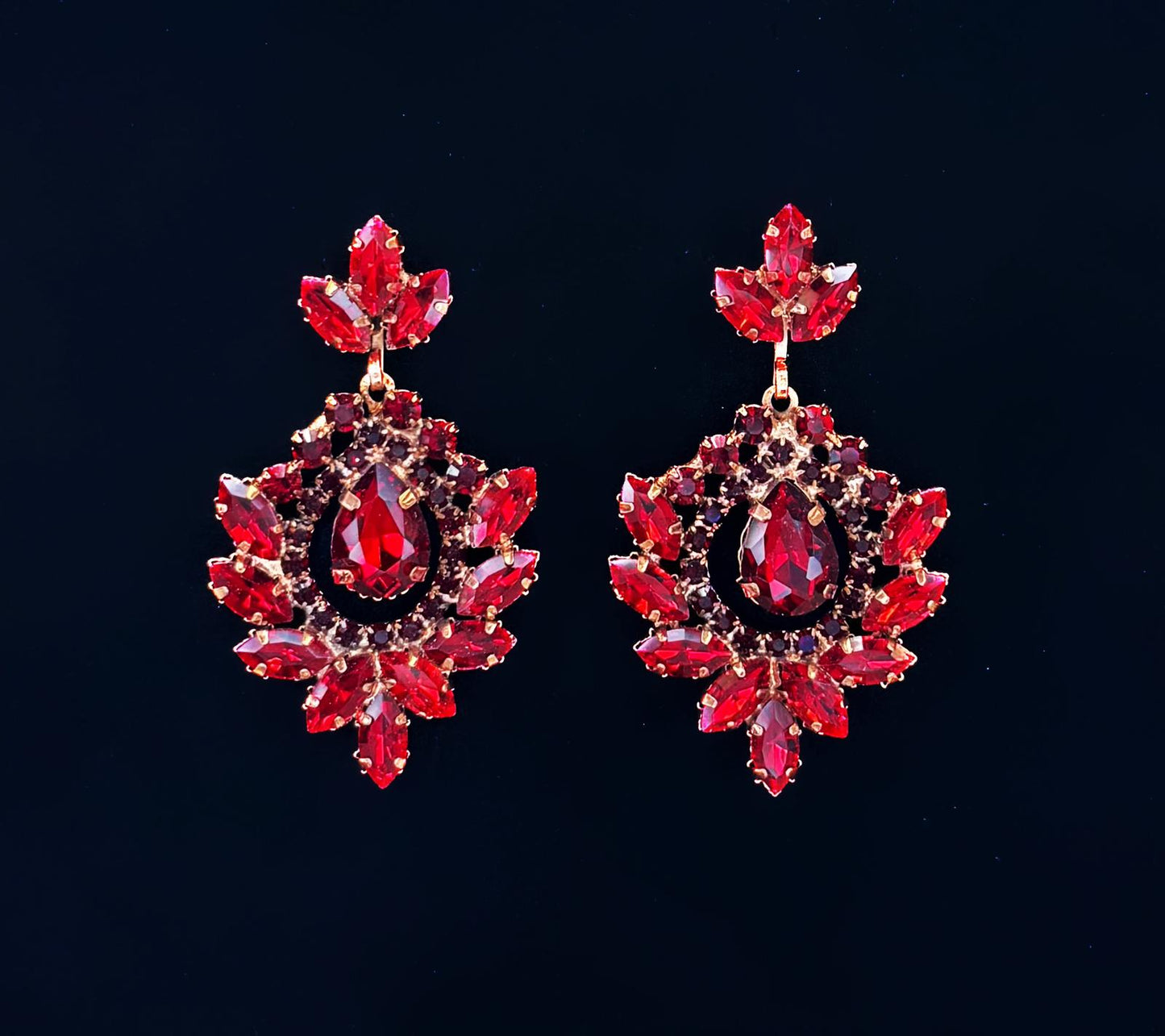 Boucles d'oreilles rouge