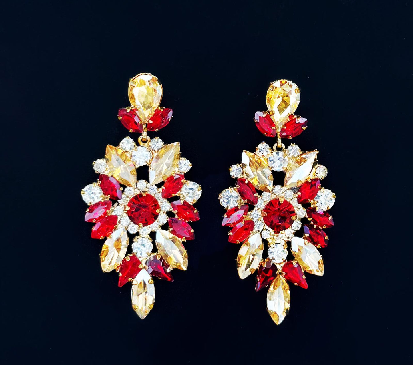 Boucles d'oreilles rouge