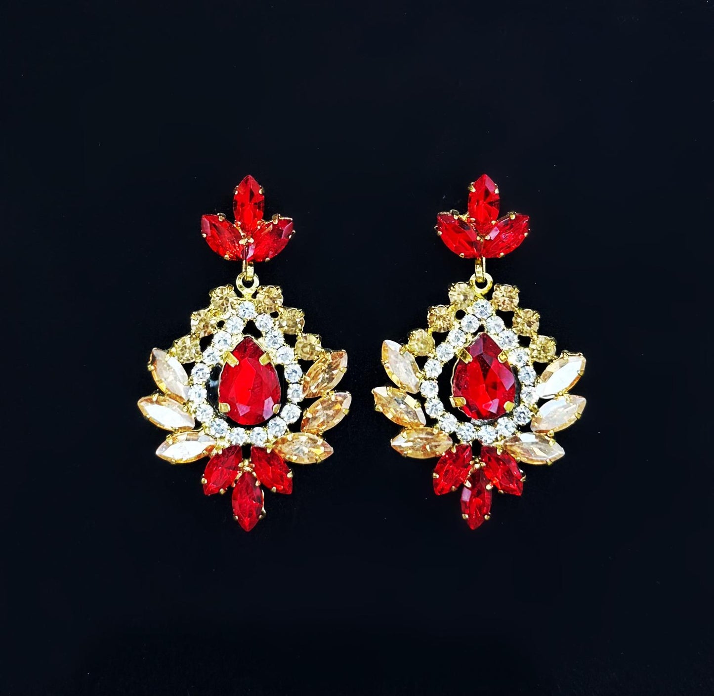 Boucles d'oreilles rouge