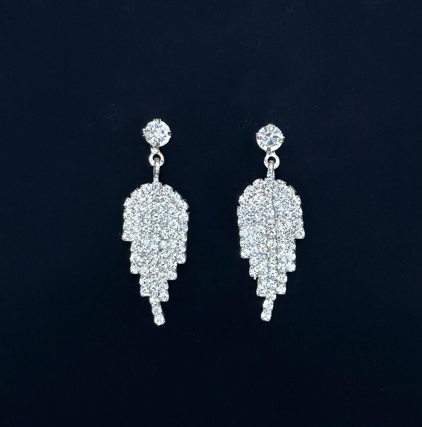 Boucles d'oreilles blanches cristal