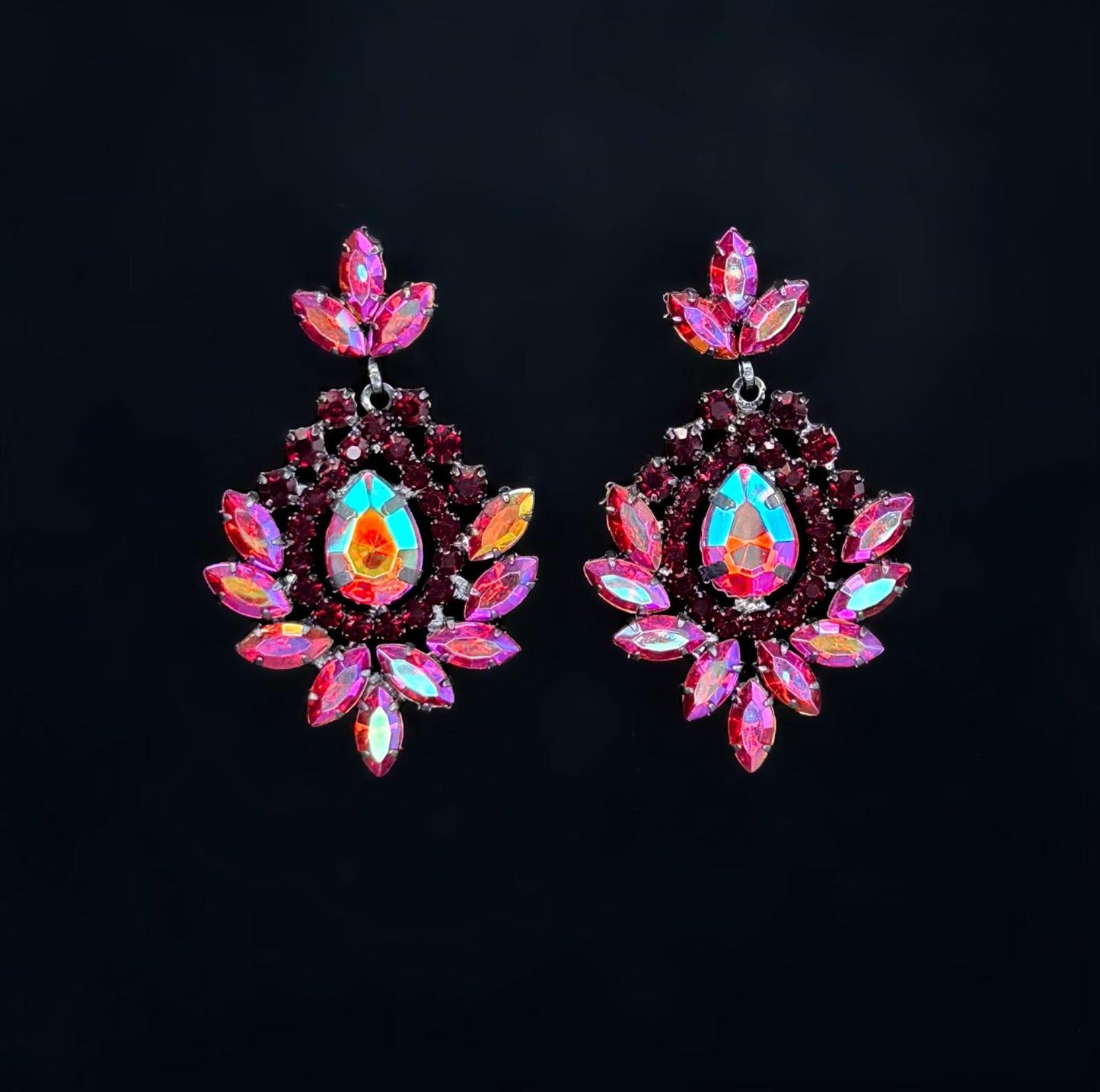 Boucles d'oreilles fushia
