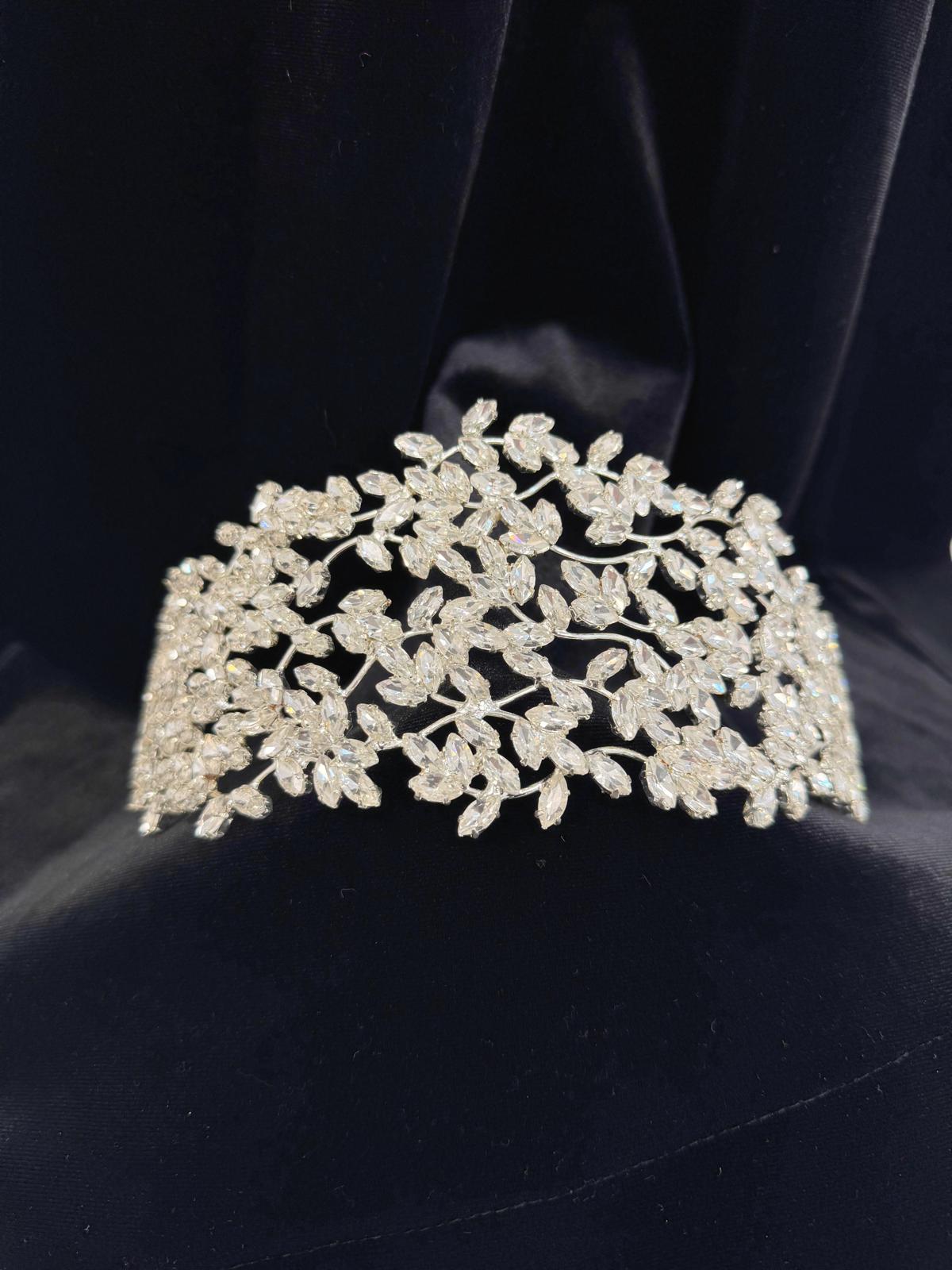 Headband flexible blanc cristal