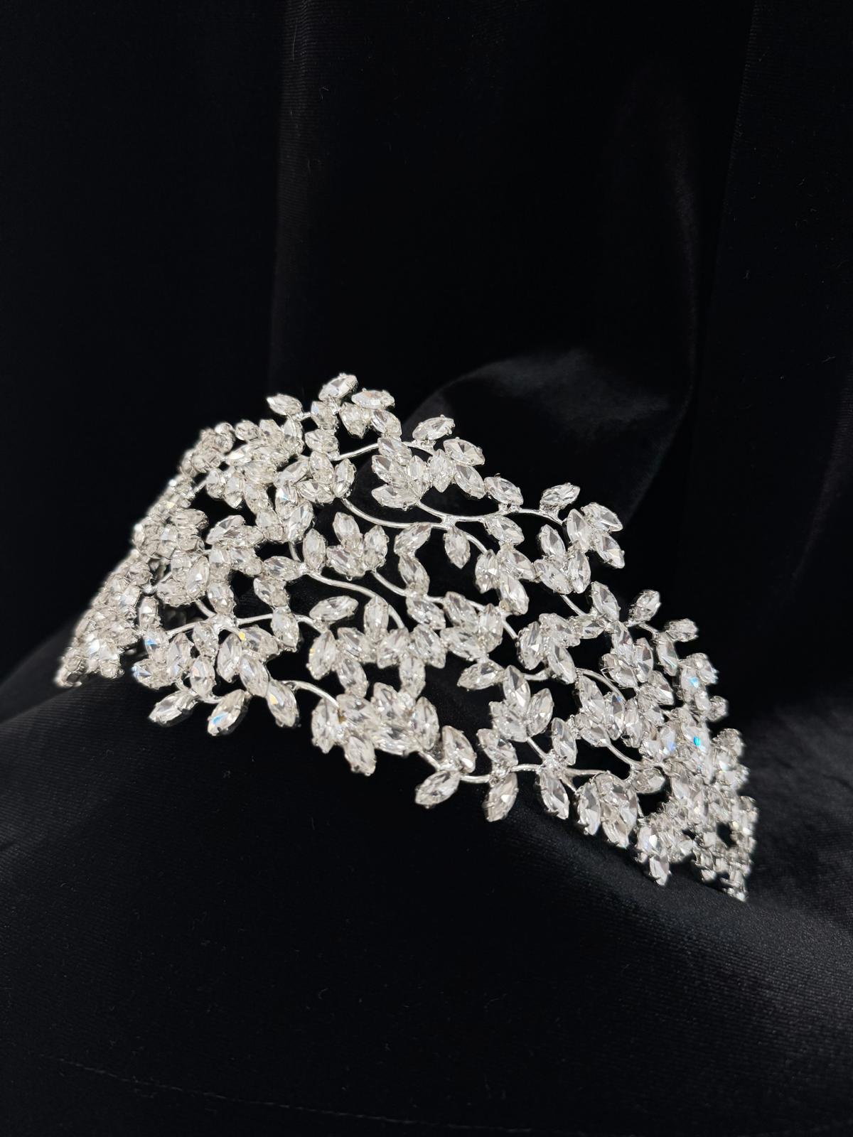 Headband flexible blanc cristal