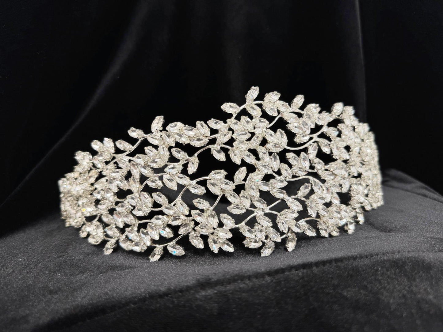 Headband flexible blanc cristal