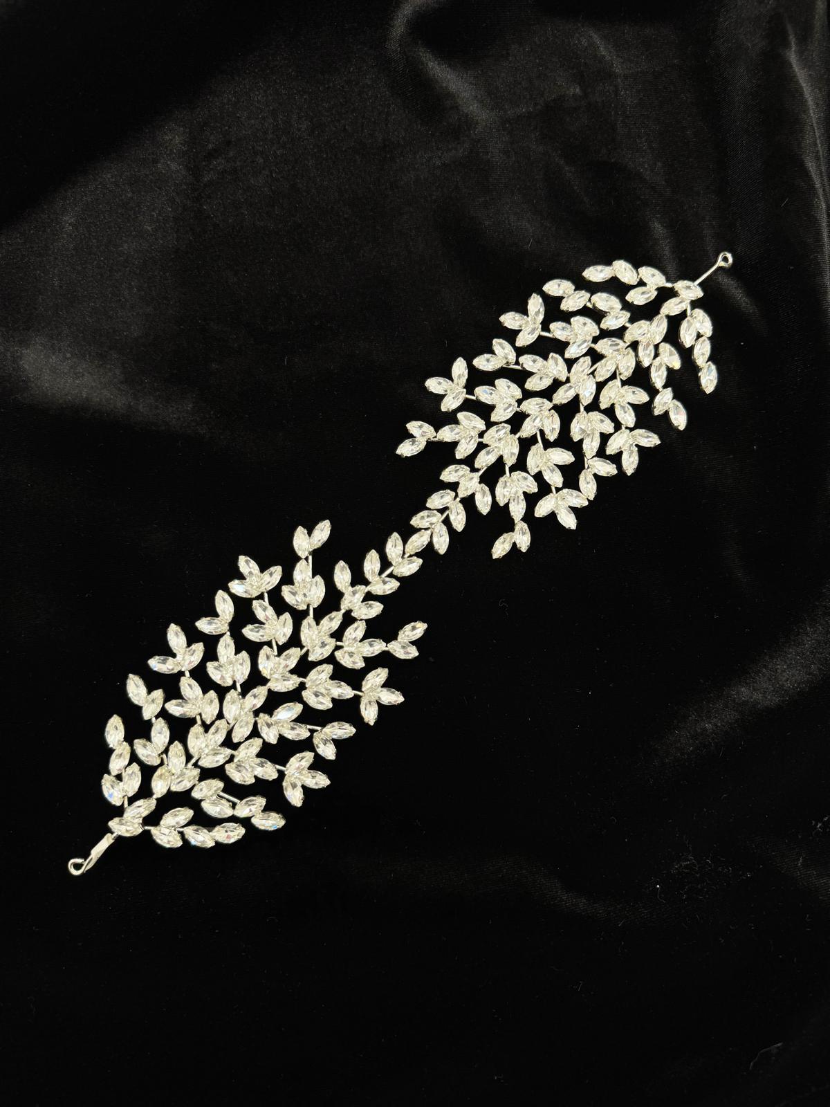 Headband flexible blanc cristal