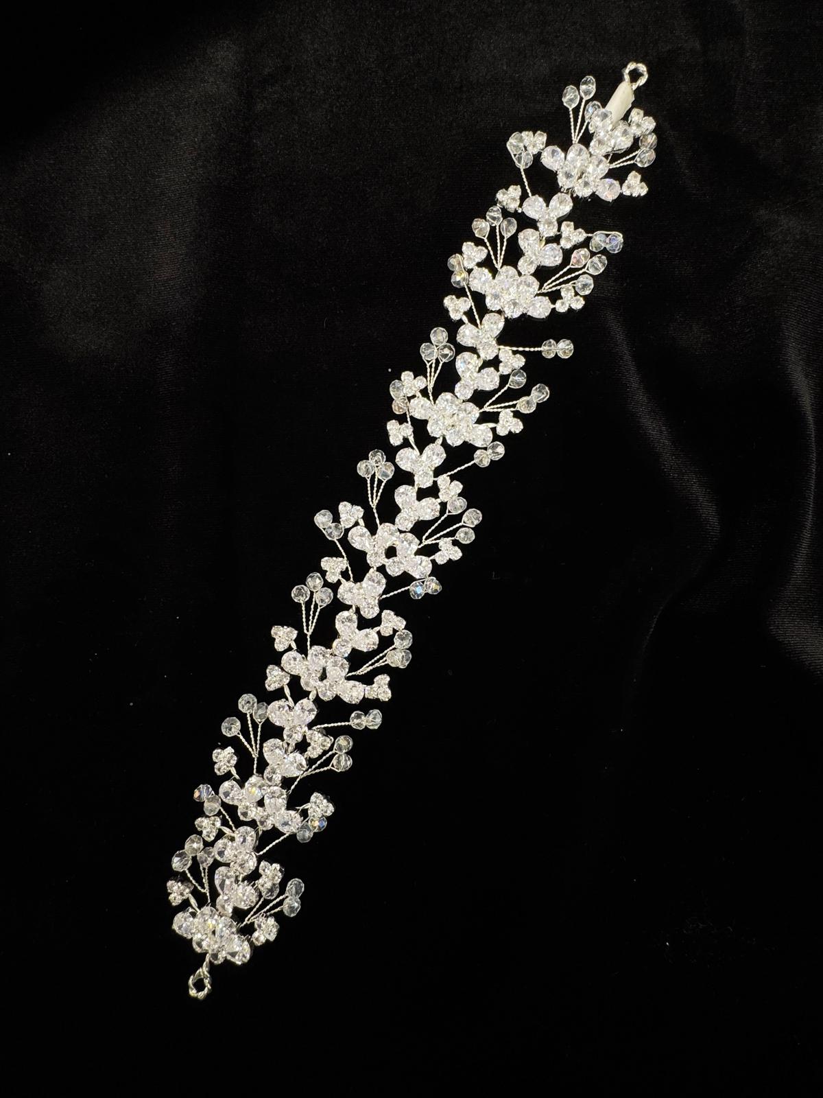 Headband flexible blanc cristal