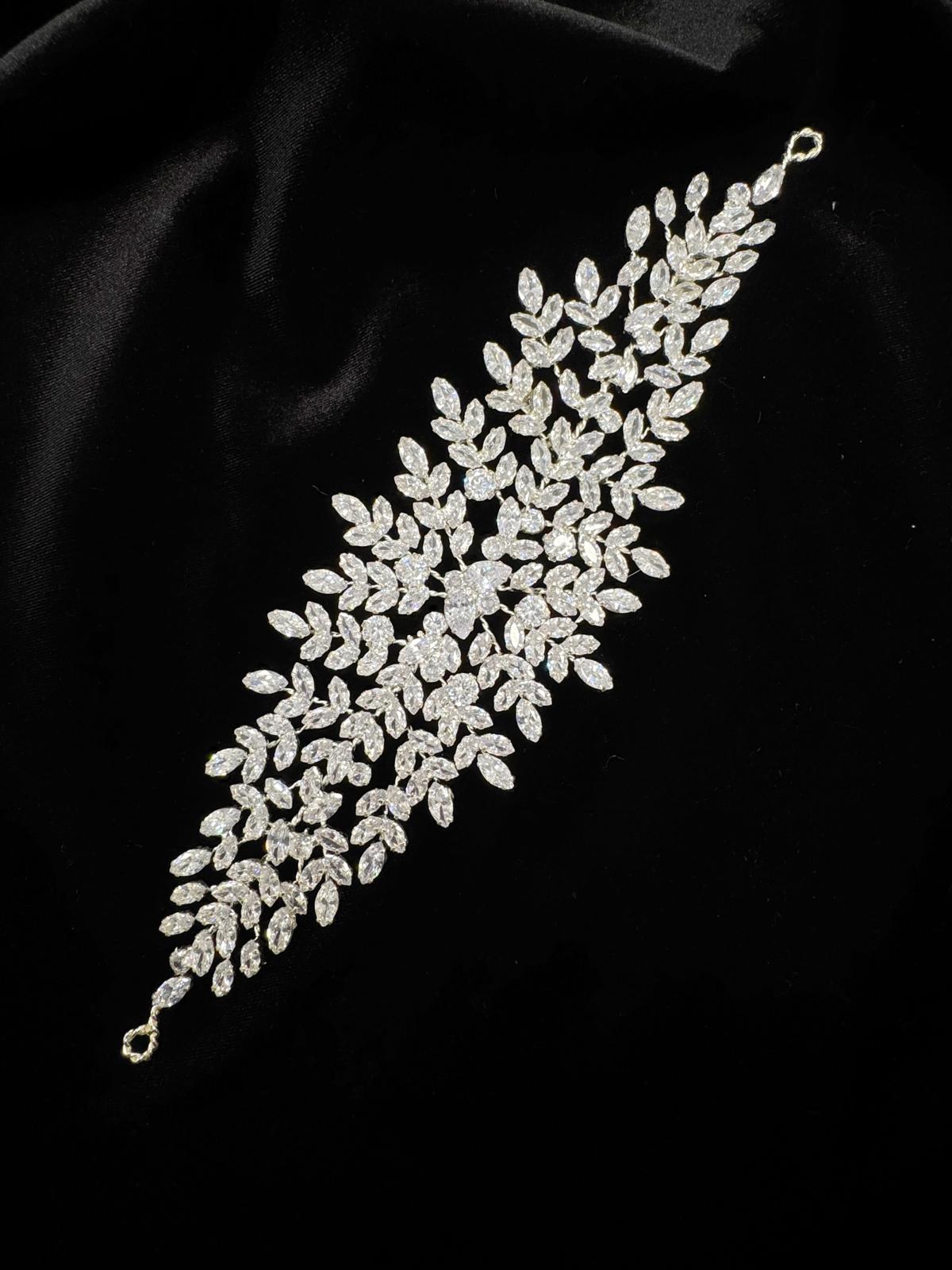 Headband flexible blanc cristal