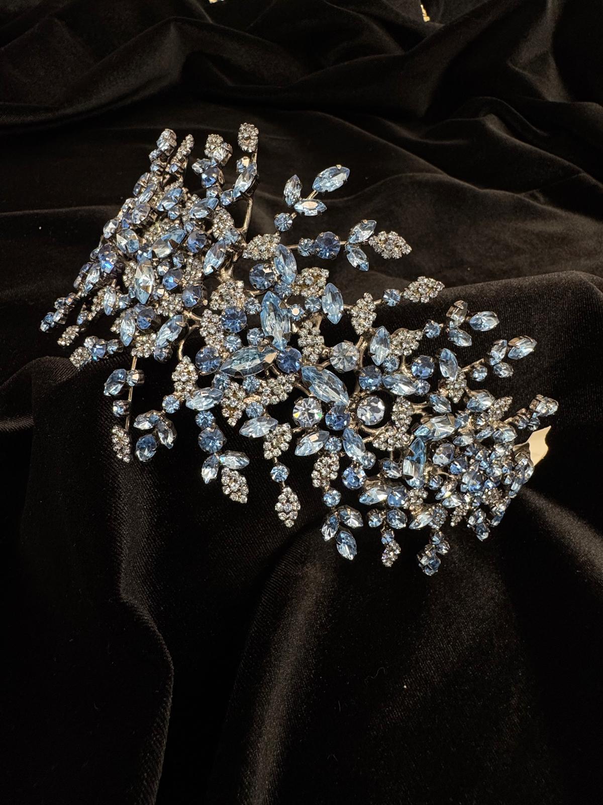Headband flexible cristal bleu