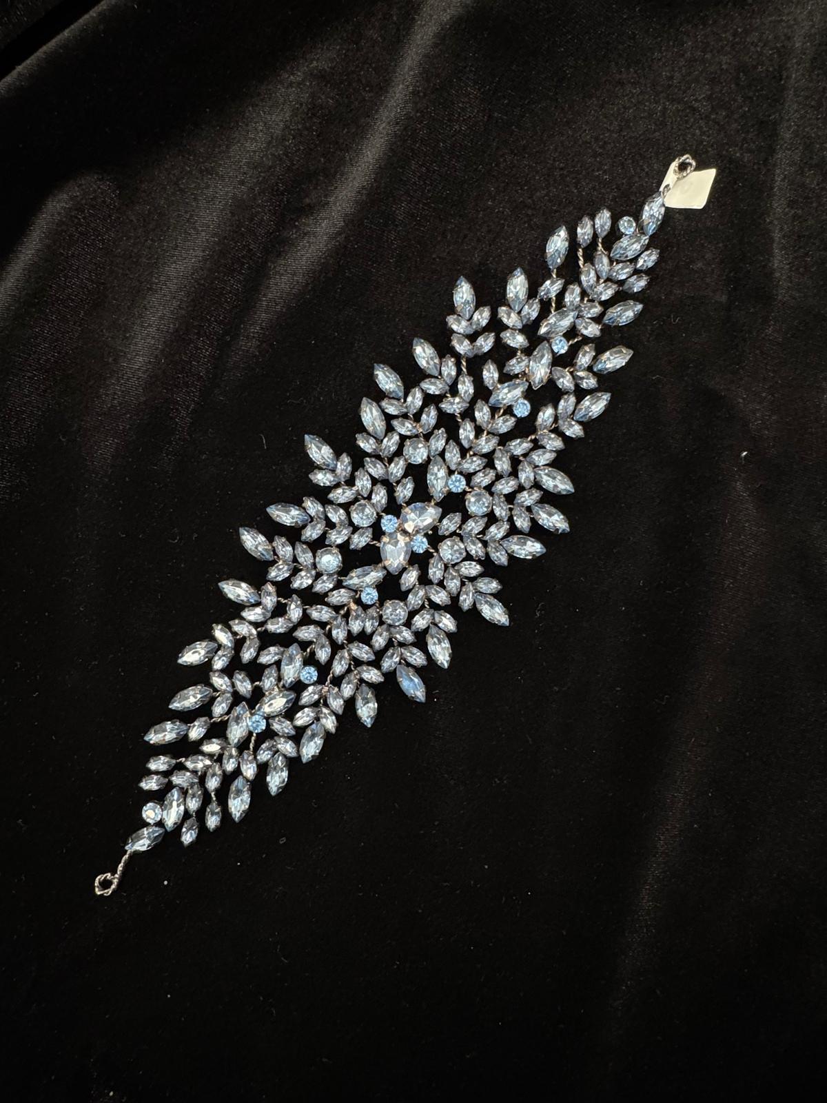 Headband flexible cristal bleu