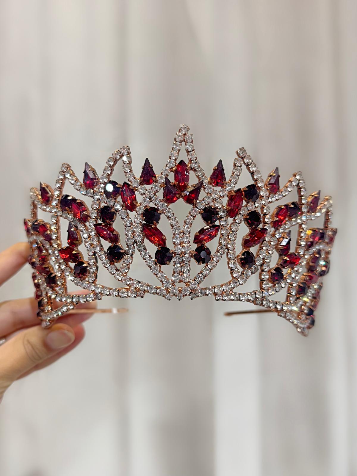 Diadème rouge/bordeaux