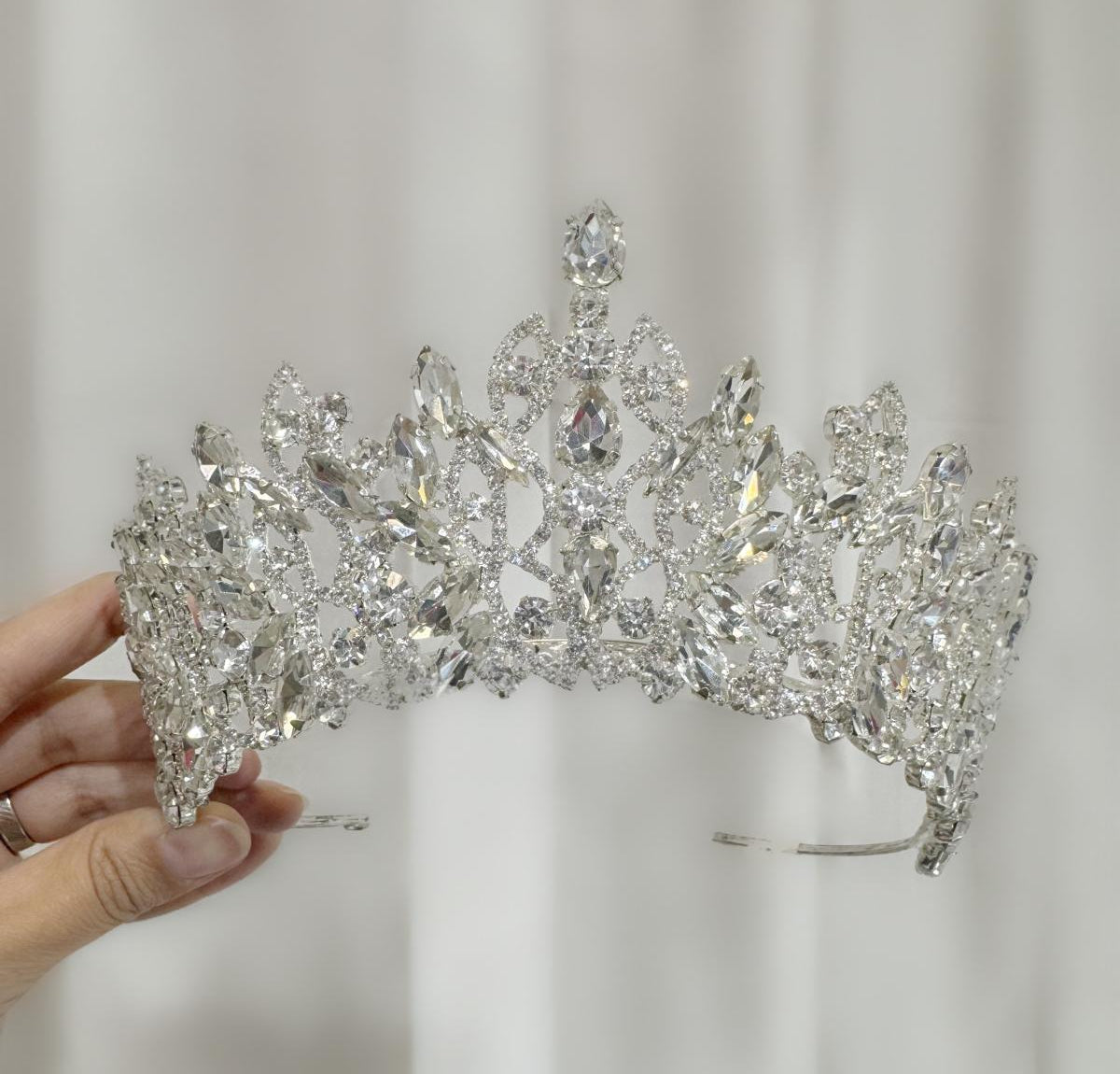 Diadème blanc cristal