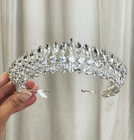 Diadème blanc cristal