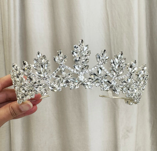 Diadème blanc cristal