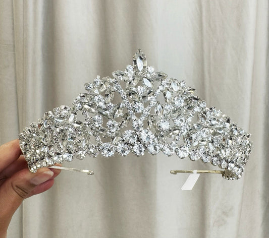 Diadème blanc cristal