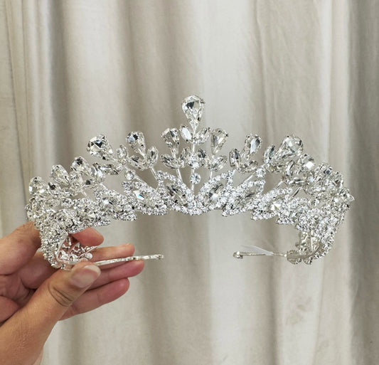 Diadème blanc cristal