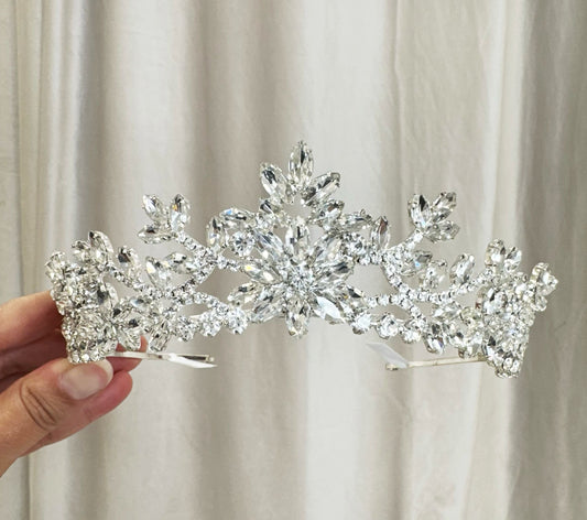 Diadème blanc cristal