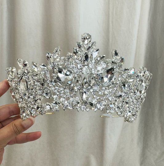Diadème blanc cristal