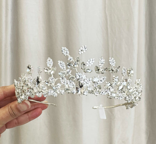 Diadème blanc cristal