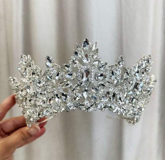 Diadème blanc cristal
