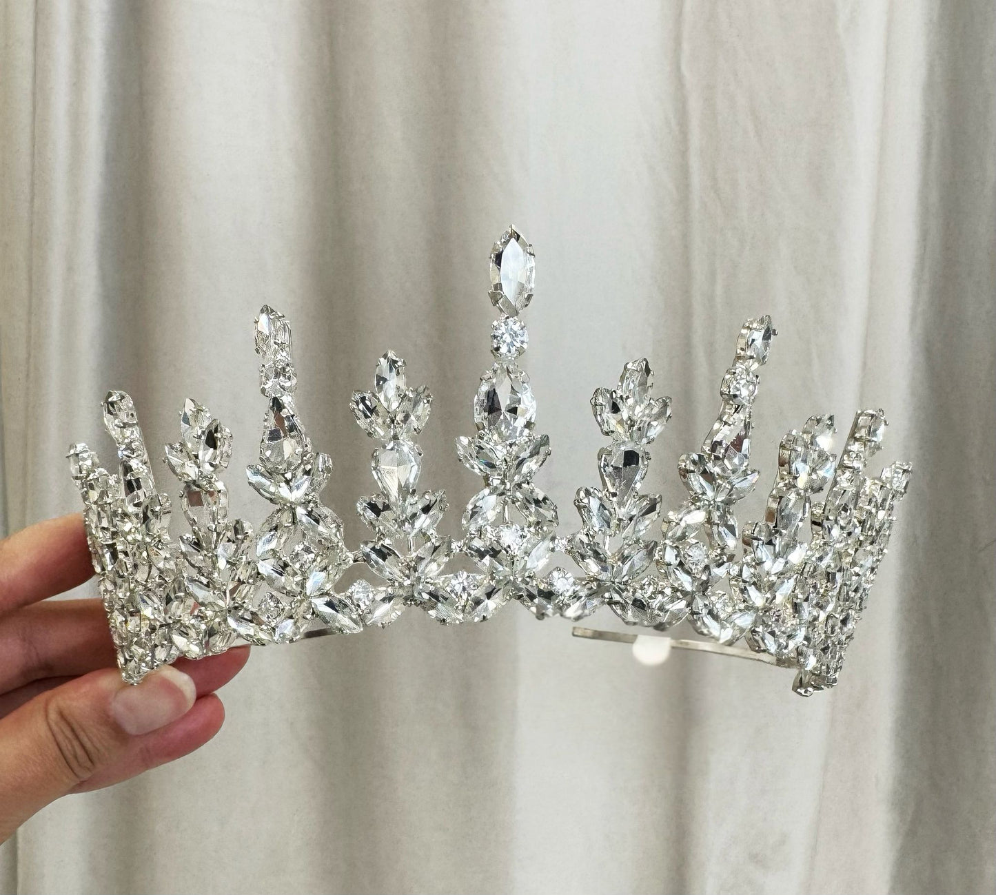 Diadème blanc cristal