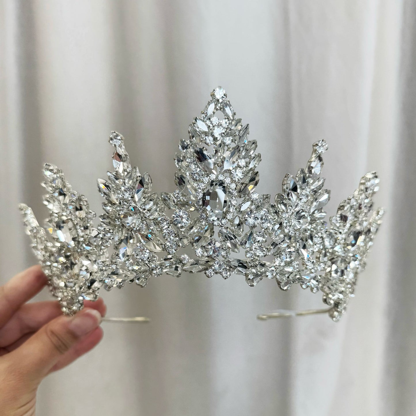 Diadème blanc cristal