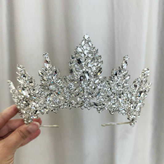 Diadème blanc cristal