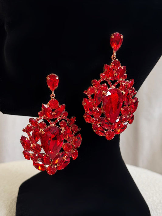 Boucle d'oreilles rouge
