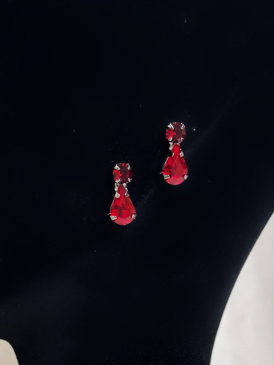 Boucle d'oreilles bordeaux