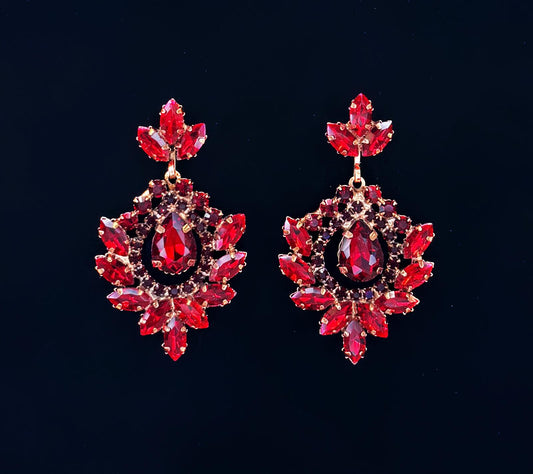Boucles d'oreilles rouge