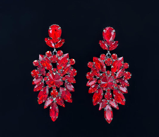 Boucles d'oreilles rouge