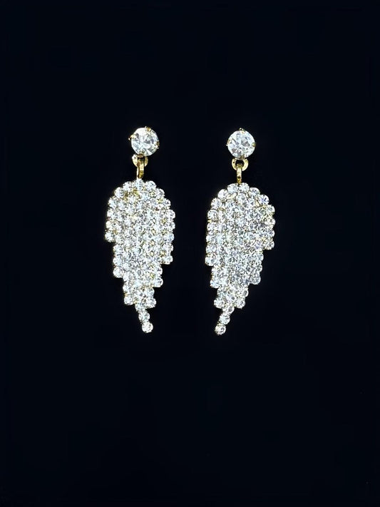 Boucles d'oreilles blanches cristal