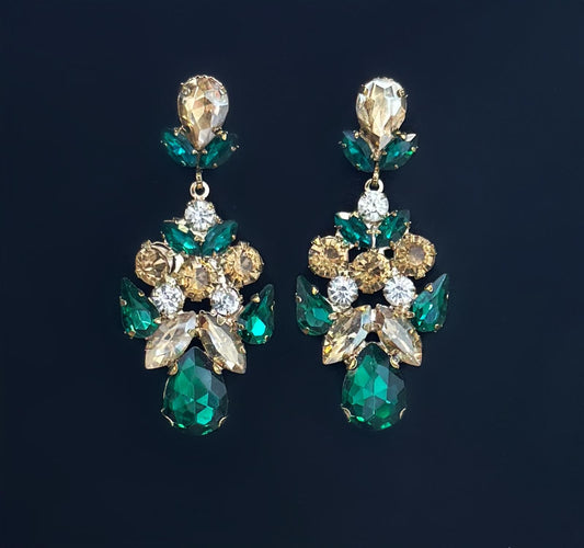 Boucles d'oreilles vertes