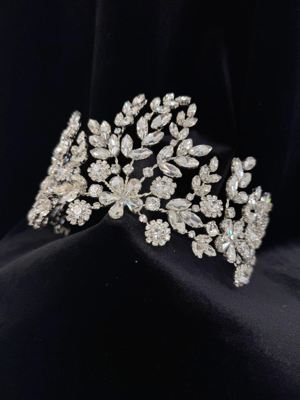 Headband flexible blanc cristal