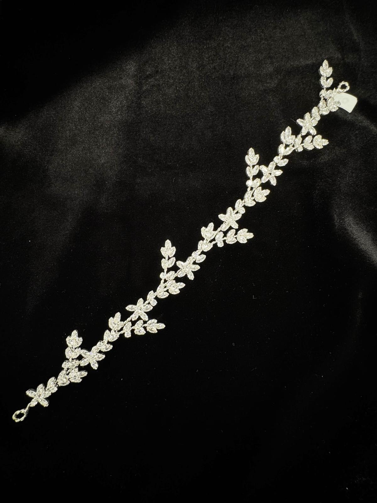 Headband flexible blanc cristal