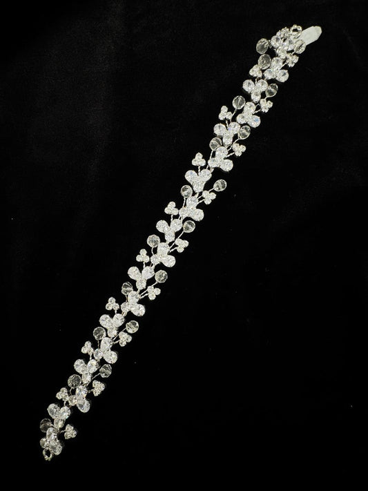 Headband flexible blanc cristal