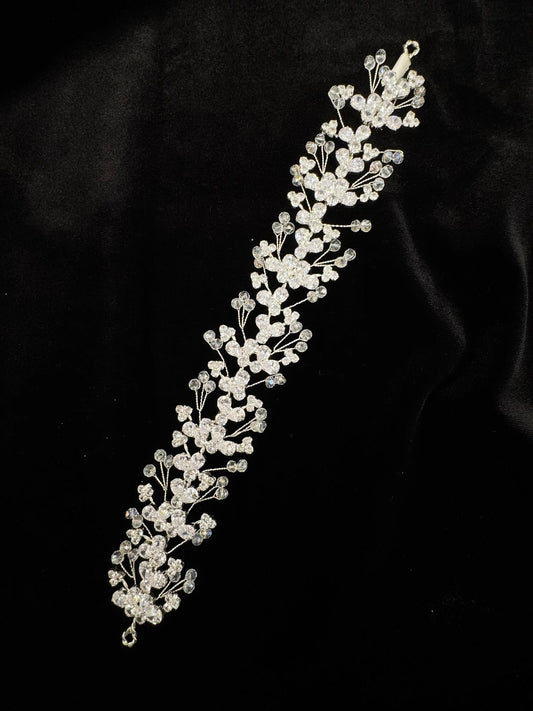 Headband flexible blanc cristal