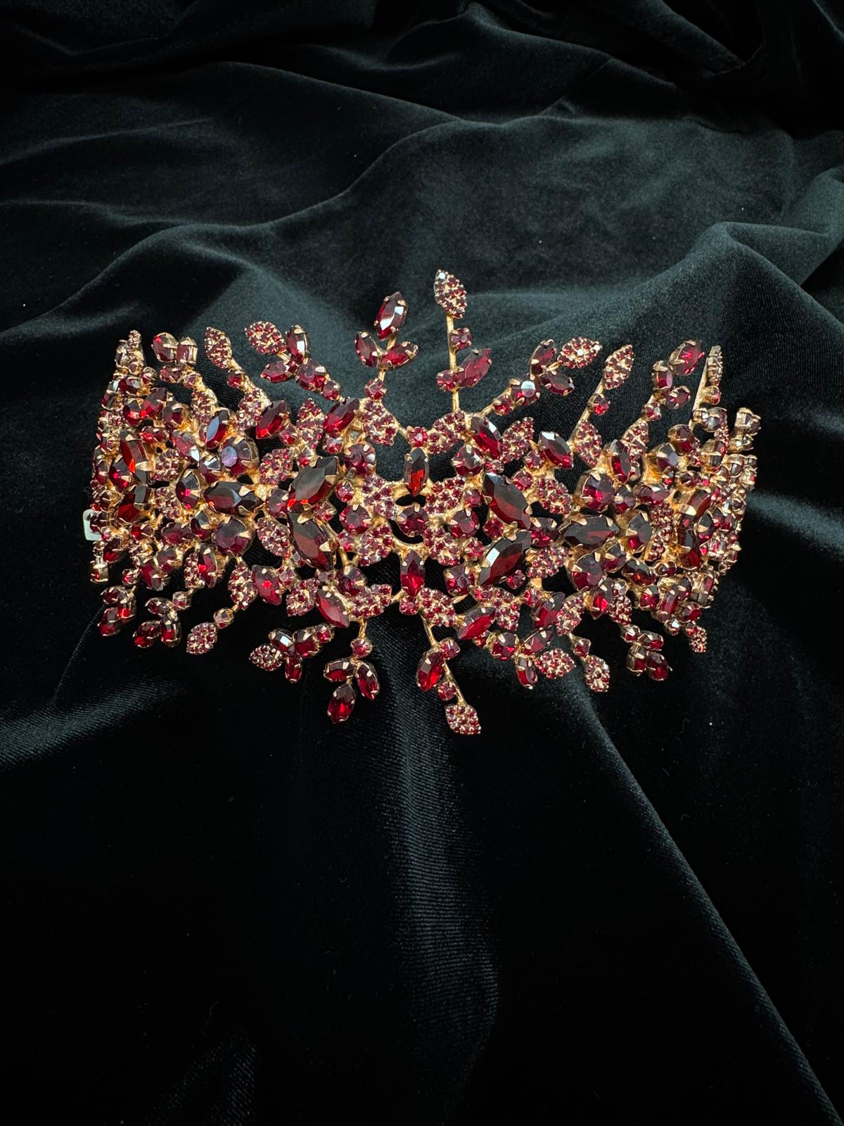 Headband flexible cristal bordeaux