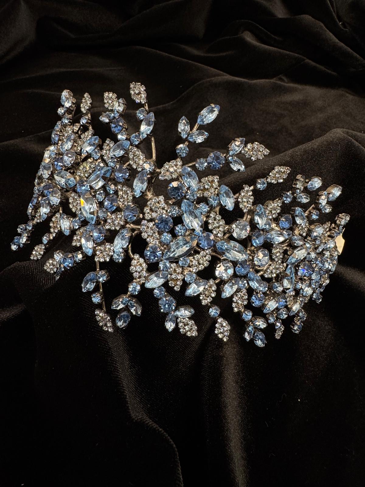 Headband flexible cristal bleu