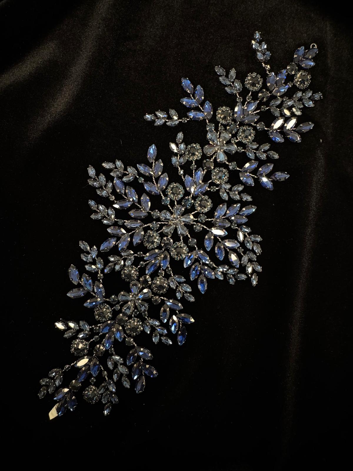 Headband flexible cristal bleu