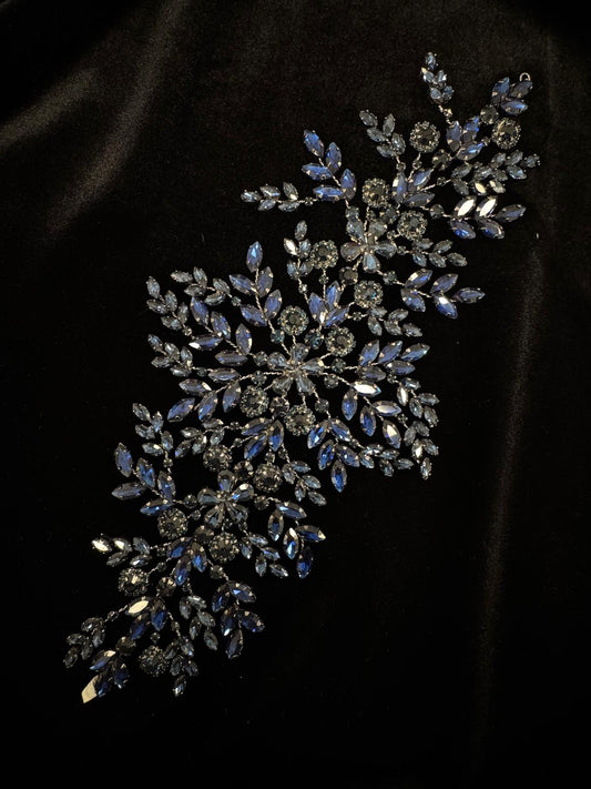 Headband flexible cristal bleu