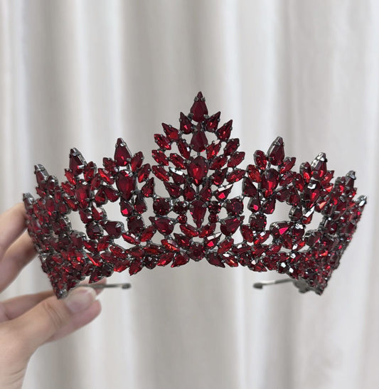 Diadème rouge/bordeaux